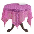 thumbnail image 6 of saro flocked dot organza table topper, 6 of 7