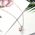 thumbnail image 5 of Gem Stone King 2.51 Ct Peach Nano Morganite Swiss Blue Topaz 18K Rose Gold Plated Silver Pendant with Chain, 5 of 5