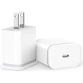 thumbnail image 1 of Bloque de cargador USB C, paquete de 2 unidades, carga rápida tipo C, 20 W, LUOATIP, 1 of 7
