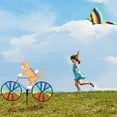 thumbnail image 4 of 3D Animal Riding Bike Windmill,Innovative Cartoon Shape Windmill,Yard Art Decoration Garden Ornament Wind Spinner,Yellow Cat, 4 of 7