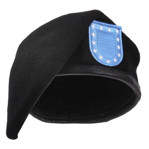 Rothco Inspection Ready Black Beret With Flash