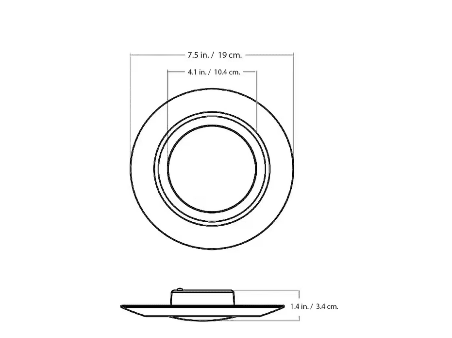 Trans Globe Lighting LED-30021-1 Vanowen Single Light 7-1/2" Wide Integrated LED Outdoor Flush Mount Ceiling Fixture White Outdoor Lighting Ceiling