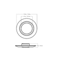 thumbnail image 4 of Trans Globe Lighting LED-30021-1 Vanowen Single Light 7-1/2" Wide Integrated LED Outdoor Flush Mount Ceiling Fixture White Outdoor Lighting Ceiling, 4 of 5