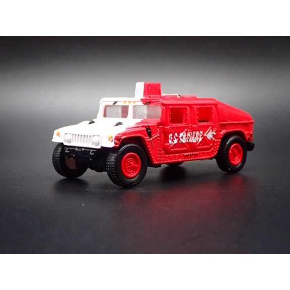 Open Box 1992-2006 HUMMER H1 HUMVEE US CAVALRY RED 1:64 SCALE DIORAMA DIECAST MODEL CAR