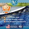 thumbnail image 2 of SmartLine 16' Round Mystri Gold Unibead Above Ground Swimming Pool Liner, 48" Height, 20 Gauge, 2 of 6