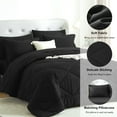 thumbnail image 4 of Davulos Twin Comforter Set 5 Pieces,Black Bed in a Bag for Bedroom All Season Bedding Sets with Comforter,Pillow Shams,Pillowcases,Flat Sheet,Fitted Sheet, 4 of 8