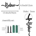 thumbnail image 2 of 1pc Metal Wall Word&nbsp;Believe Wall Art Decorate Rustic Letter Signs Black Hanging Word Cutout Decoration, 2 of 9