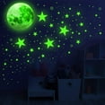 thumbnail image 2 of 1086Pcs Glow in The Dark Stars, Glow in The Dark Moon for Ceiling Planets Space Wall Stickers Solar System Galaxy Wall Decals for Boys Bedroom Living Room Decoration (Green), 2 of 7