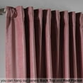 thumbnail image 5 of 3S Brother's Extra Long Solid Luxury Matte Velvet Soft Curtain Rose Single Panel Hanging Back Tap & Rod Pocket Home Décor 5-25 Feet Custom Made Curtains -Made in Turkey Each(52"x120"), 5 of 7