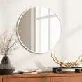 thumbnail image 3 of Lumora 20" Bathroom Mirror Round Wall Mirror Vanity Mirror with Metal Frame, White, 3 of 6