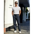 thumbnail image 3 of COOFANDY Men's Casual Drawstring Pants Regular Fit Lightweight Stretch Joggers Pants Elastic Waist Twill Pants, 3 of 10