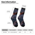 thumbnail image 2 of Sigee Fire Breathing Dragon Twilight for Contrast Design Soft Moisture-Wicking Socks Crew Casual Athletic Stretchy Loose Middle Tube Socks, 2 of 6