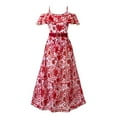 thumbnail image 3 of Trajes de baño Amzcrzy Tankini para mujer, traje de baño estampado diario para mujer, traje de baño conservador de cuerpo unido, falda de playa estampada, conjunto de dos piezas, rojo, M, 3 of 8