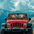 thumbnail image 3 of Uorisanigo Windshield Sun Shade Sunshade Starry Cow Driving Sun Visor for 2007-2023 Wrangler Rubicon Sahara TJ JK JKU 2 & 4 Door Car Accessories Cover to Protect UV Rays and Heat Glare, 3 of 7