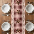 thumbnail image 6 of Brown Western Texas Star Vintage Table Runner - 60 Inch Long, Kitchen Dining Table Runner Dresser Scarves, Rustic Farmhouse Red Plaid Farmhouse Decor for Coffee Tables Wedding Party Banquet, 6 of 8
