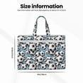 thumbnail image 3 of Honeii Football Soccer Ball Print Canvas Tote Bag with Compartments Laptop Tote Bag Large Tote Bag, 3 of 8