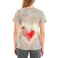 thumbnail image 5 of Valentine's Day Womens Scrub Top Funny Love Heart Printed V-Neck Medical Shirt Tops Valentine's Day Cartoon Pattern Scrub Tops with Pockets, 5 of 5