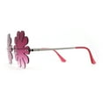 thumbnail image 3 of Rimless Daisy Shape Round Bohemian Hippie Sunglasses Silver Purple Pink, 3 of 4