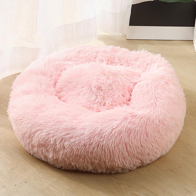 Lit de Sommeil pour Chat et Chien Intérieur Lit Rond Rose