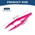 thumbnail image 2 of Uxcell 4" First Aid Tweezers, 10 Pcs Plastic Bead Craft Tweezers, Rose Red, 2 of 6