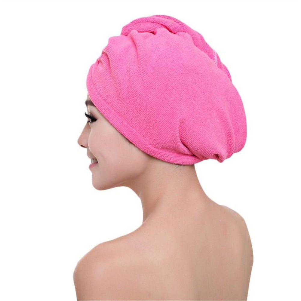 KM_ Towel Quick Dry Hair Magic Drying Turban Wrap Hat Shower Cap Spa Bath Quic 