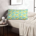 thumbnail image 6 of Gukieu Yellow Lemon Print Plush Pillow Cover, Hidden Zipper Pillow Protector without Pillow Core, Suitable for Bedroom, Office, Car Decoration-20"x30", 6 of 6