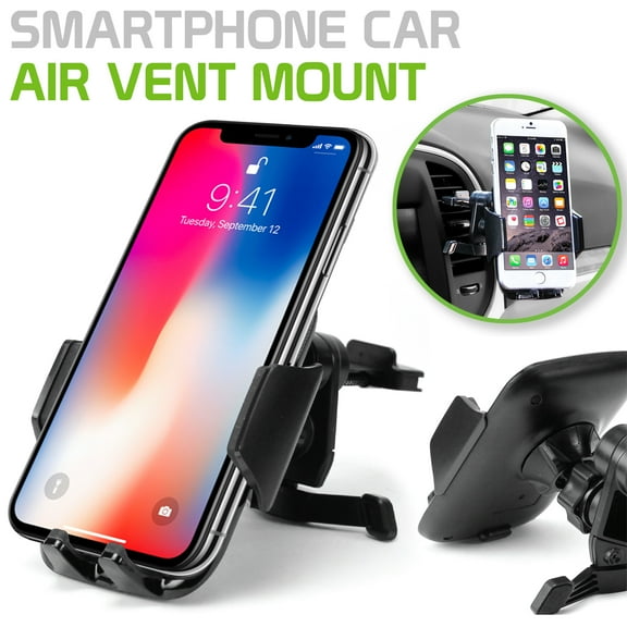 Cellet Air Vent Phone Mount, Compatible with iPhone 16 15 14 13 12 11 X 8 7 6 5 Series, Samsung Galaxy S24 23 22 21 20 Series Google Pixel Series