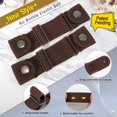 thumbnail image 7 of JASGOOD Elastic Belts for Men Women No Buckle Side Belt Stretch Adjustable Invisible Belt,Coffee, 7 of 7
