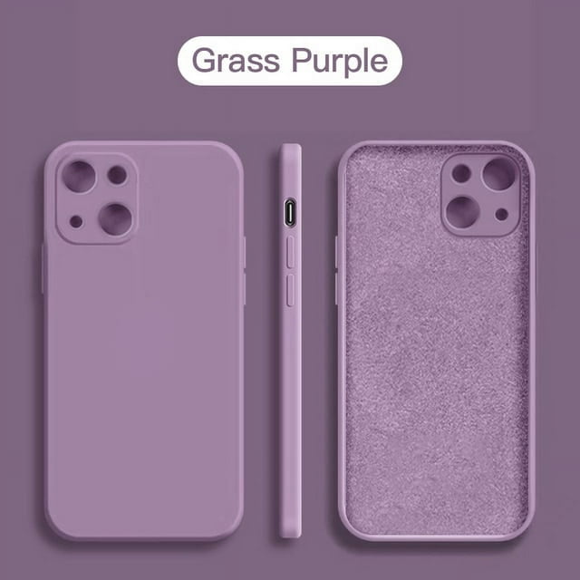 Original Square Liquid Silicone Phone Case For iPhone 14 13 12 Pro Max Mini Plus SE 2023 Shockproof Back Cover