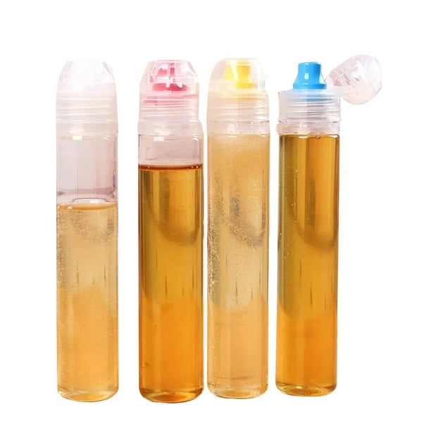FELTECHELECTR 4 recipientes de plástico vacíos para maquillaje con tapas, para cremas, lociones, ungüentos, alimentos, maquillaje (color aleatorio).