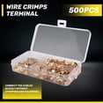 thumbnail image 4 of Kit de Crimpado Terminales Anillo Cobre en Forma U 500 Piezas Surtido Cable No Aislado Conector una EléCtrico Pala 454TABC, 4 of 5