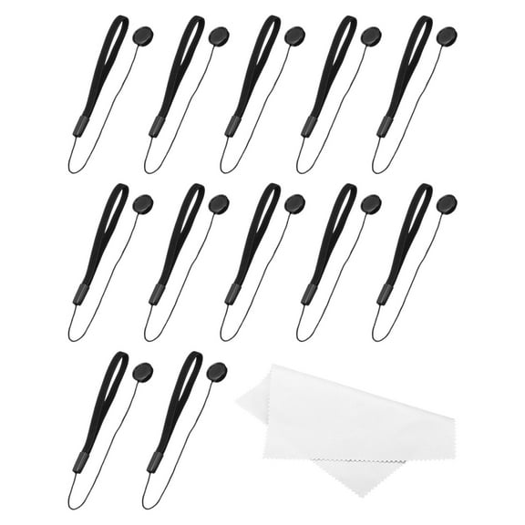 Uxcell Camera Lens Cap Keeper, 12Pcs Elastic Lens Cover Tether Leash with Cloth