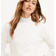 thumbnail image 3 of Karen Scott Women's Long-Sleeve Curved Hem Sweater White Speckled Size Extra Small, 3 of 3