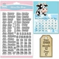 thumbnail image 1 of Sello transparente de calendario para scrapbooking, semana, mes, sellos de silicona, fecha y hora, sello transparente para hacer tarjetas, manualidades, repujado y diario., 1 of 8
