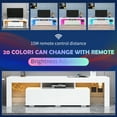 thumbnail image 4 of JOYSOURCE White TV Stand with LED for 55 60 65 70 75 inch TV, Modern High Gloss Entertainment Center with Large Storage for Living Room, 4 of 15