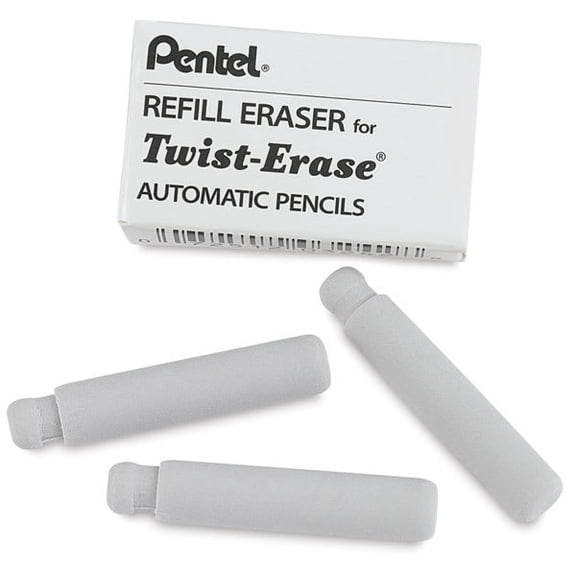 Pentel Twist-Erase Eraser Refill - , Pack of 3