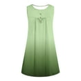 thumbnail image 4 of Wiyuqeen Plus Sized Tank Dresses Womens Henley V Neck Button Dresses Classic Gradient Color Chest Pleated Midi Dresses Pockets Sleeveless Beach Dresses, 4 of 4