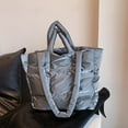thumbnail image 3 of Women Light Shopping Bag Solid Color Large Capacity Soft Ladies Girls Trendy Bag, 3 of 9