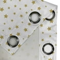 thumbnail image 4 of Ambesonne Birthday Grommet Curtain, Yellow Stars Pattern, 50" x 108", Yellow and White, 4 of 6