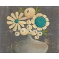 thumbnail image 2 of Moore, Regina 14x12 White Modern Wood Framed Museum Art Print Titled - Crackled Bouquet I, 2 of 4