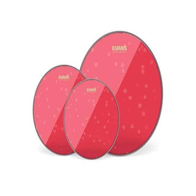 Paquete hidráulico Drum Heads Evans Red Rock (25, 30, 40) cm