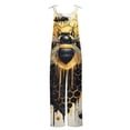 thumbnail image 5 of Cavosen Summer Rompers for Women Oversized Yellow Jumpsuits Wide Leg Long Overalls with Pocket Daisies Summer Vacation Rompers, 5 of 5