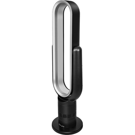 

CLEARANCE! HealSmart Sufficient size bladeless fan standing fan towel fan 10 speeds settings 10-hour timing closure bladeless fan stylish and modern fan low noise 39 inches black