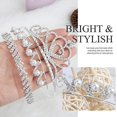 thumbnail image 3 of Un conjunto de 5 diademas de cristal (plateadas), diadema con diamantes de imitación para mujeres adolescentes, joyería para el cabello, diadema de boda, corona para fiesta, diadema de novia para boda, 3 of 3