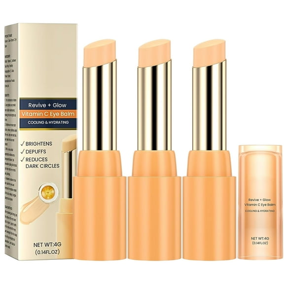 Vitamin C Eye Cream Stick, Glow Eye Stick, Eye Cream for Dark Circles and Puffy Eyes, Under Eye Cream for Women/Men, Eye Cream Anti Aging (3PCS)