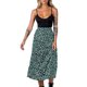 thumbnail image 1 of Falda midi con estampado de leopardo Falda midi de gasa con cremallera lateral y cintura alta para dama Chica Fiesta de citas Verde oscuro M, 1 of 6
