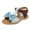 Blue, variant on FRSASU Kids Sandals Toddler Infant Butterfly-Knot Single Princess Shoes Sandals White 12.5(30)