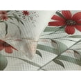 thumbnail image 4 of Ambesonne Minimal Flowers Quilted Bedspread Set 3 Pcs, Wildflowers Meadow, Queen Size, Blush Ivory Sage Green, 4 of 5