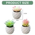 thumbnail image 2 of 3 uds simulación de planta suculenta en maceta decoración creativa piña cerámica bonsái decoración interior plantas verdes artificiales, 2 of 5