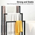 thumbnail image 3 of Aukfa Metal 3 Tiers Freestanding Towel Rack for Bathroom Outdoor - Black, 3 of 8